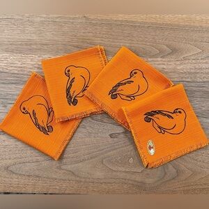 VINTAGE Holman Art Napkins Hand Made Northwest Territories Canada Inuit Design